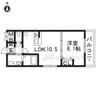 MYK北大路【301号室】の間取り
