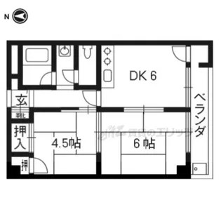 桃山グランドハイツ【322号室】の間取り