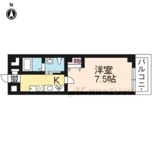 フラッティ今出川天神【606号室】の間取り