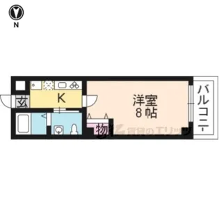 フラッティ今出川天神【608号室】の間取り