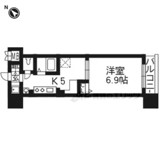 エステムコート京都河原町プレジール【607号室】の間取り