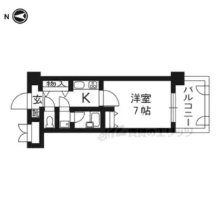 ライオンズマンション四条堀川【204号室】の間取り