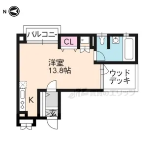 コスモスコートARAKI【201号室】の間取り