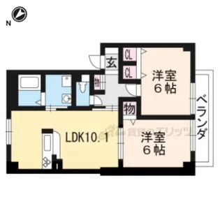 サンモール【1階】の間取り