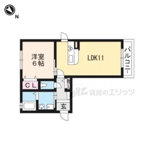 シャーメゾンリーリエF棟【103号室】の間取り