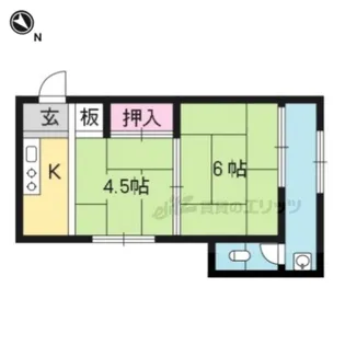 広田荘【2-2号室】の間取り