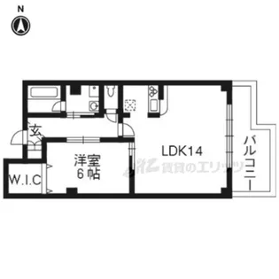 エスペランサココミキヤ【202号室】の間取り
