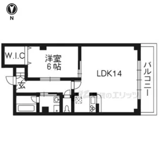 エスペランサココミキヤ【201号室】の間取り
