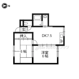 北新ハイツ【1-4号室】の間取り
