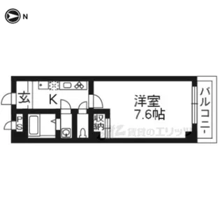 G・F東本願寺【408号室】の間取り