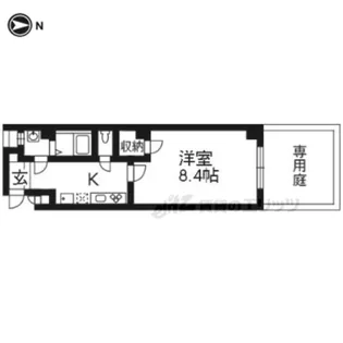G・F東本願寺【110号室】の間取り