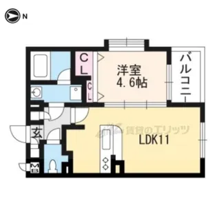 パレス リヴェール【405号室】の間取り
