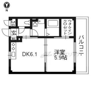 ブロッサム桂【1階】の間取り