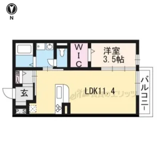 アプリコット【202号室】の間取り