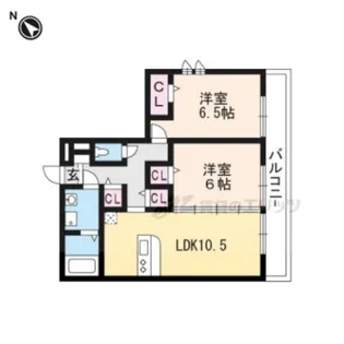 クレストブルー【201号室】の間取り