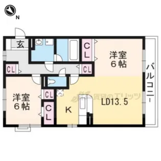 クレストブルー【3階】の間取り