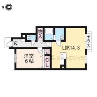 ラフィネシャトー【102号室】の間取り