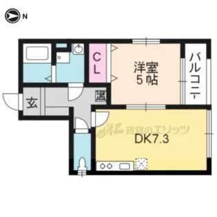 KMC鴨川仁王門【502号室】の間取り