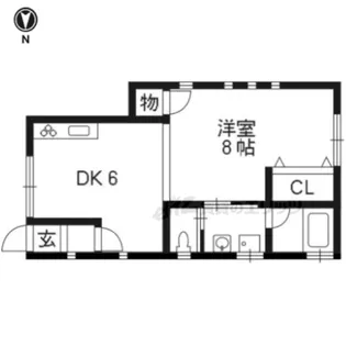 パインフィールド【101号室】の間取り