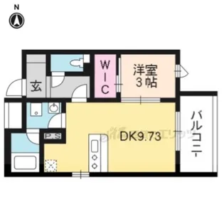 GRAND VUE西陣【201号室】の間取り