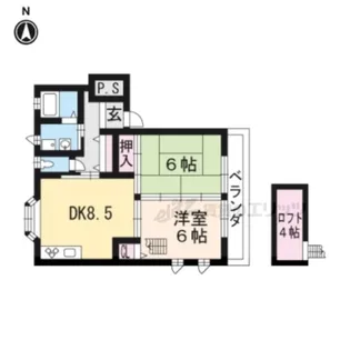 山越FLORA GARDEN【205号室】の間取り
