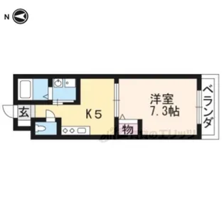 サクシード西院【206号室】の間取り