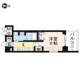 エステムプラザ京都三条大橋【3階】の間取り