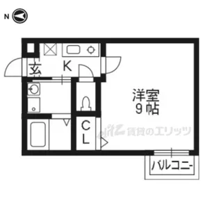 アークリード五条堀川【3階】の間取り