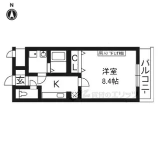 メゾン・エイム【1K号室】の間取り