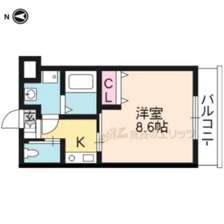 ヴィータ京都西院【102号室】の間取り