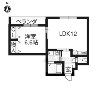 ルィエ花屋町【101号室】の間取り