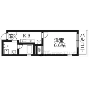 ドーリアKYOTO大宮【4-D号室】の間取り