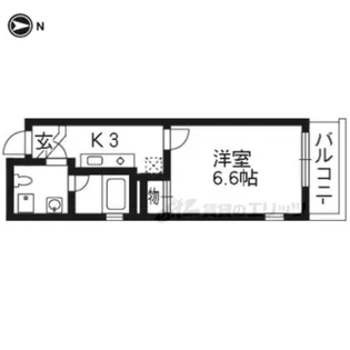 ドーリアKYOTO大宮【4階】の間取り