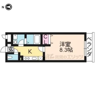 シェルフェリス【2階】の間取り