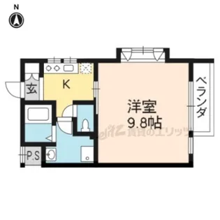 アカデミア京都吉田【102号室】の間取り