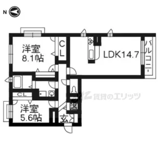 La casa pulita【301号室】の間取り