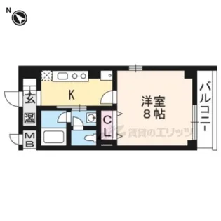 下鴨葵館【4階】の間取り