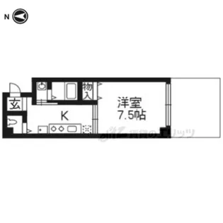 WELL鞍馬口【102号室】の間取り