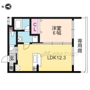 クオリア花園【102号室】の間取り