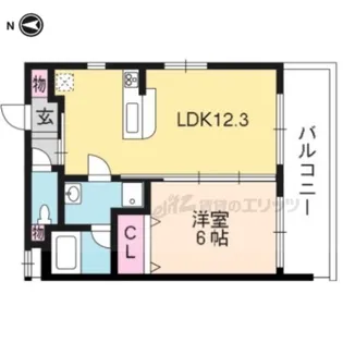 クオリア花園【401号室】の間取り