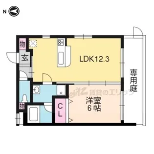 クオリア花園【105号室】の間取り