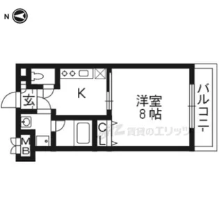 フルール東寺【3階】の間取り