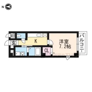 ヌウボー塩小路【106号室】の間取り