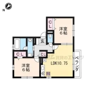 ケイ・シュウホウA棟【1階】の間取り
