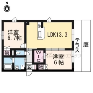 ローシェ哲学の道【101号室】の間取り