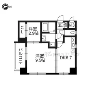 エスリード西大路駅前【11階】の間取り