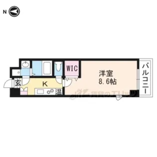 北野エスポワコリン【204号室】の間取り