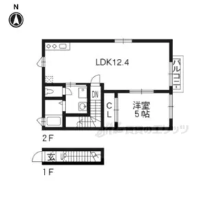 ヴィオーラ紫明【201号室】の間取り