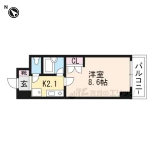 エスペランツ琵琶湖【1916号室】の間取り