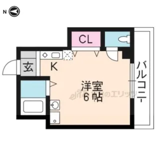 PUAKAI西七条【201号室】の間取り